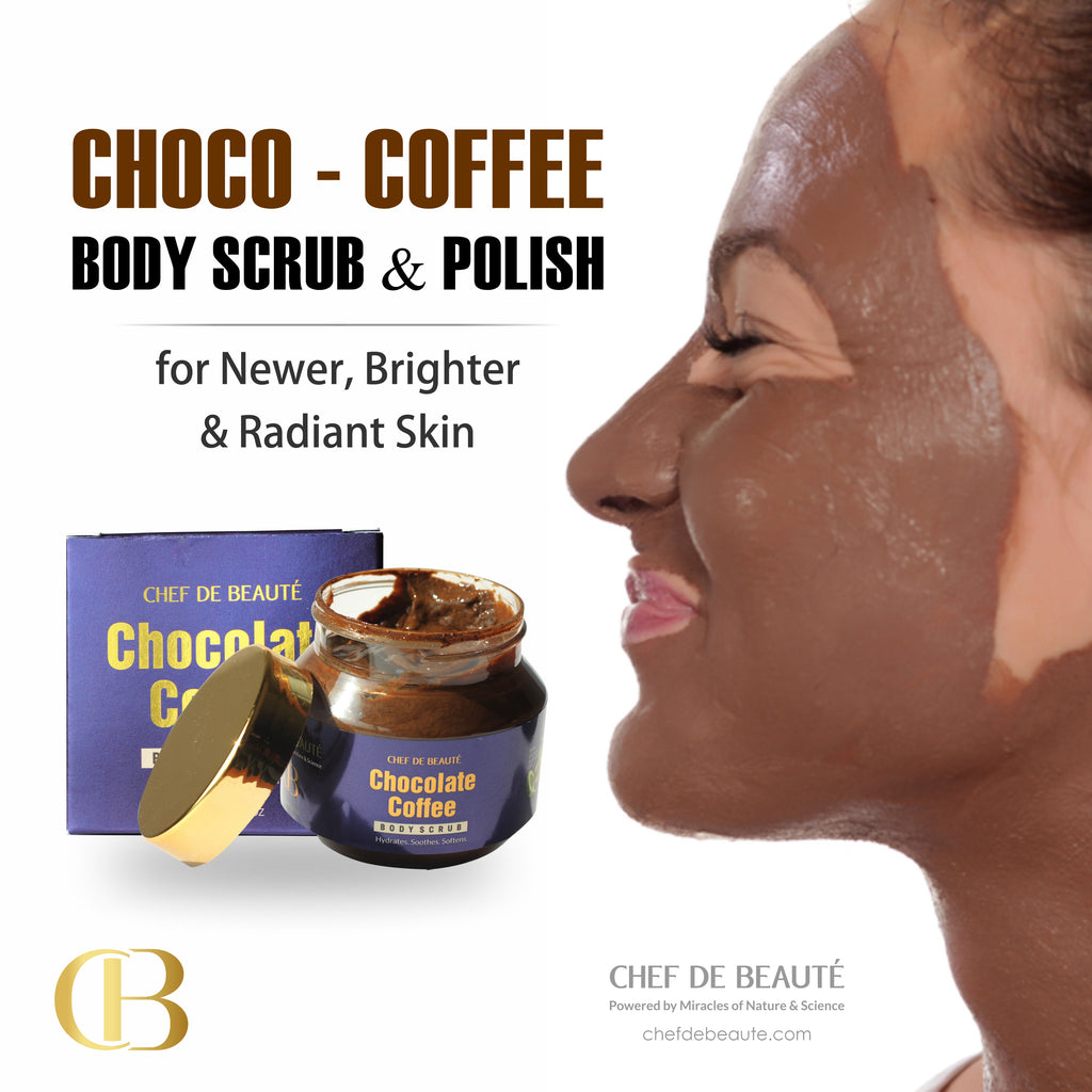 CDB’s Chocolate Coffee Body Scrub & Polish with Organic Avocado Oil - 100% Vegan & Natural - 200 Grams
