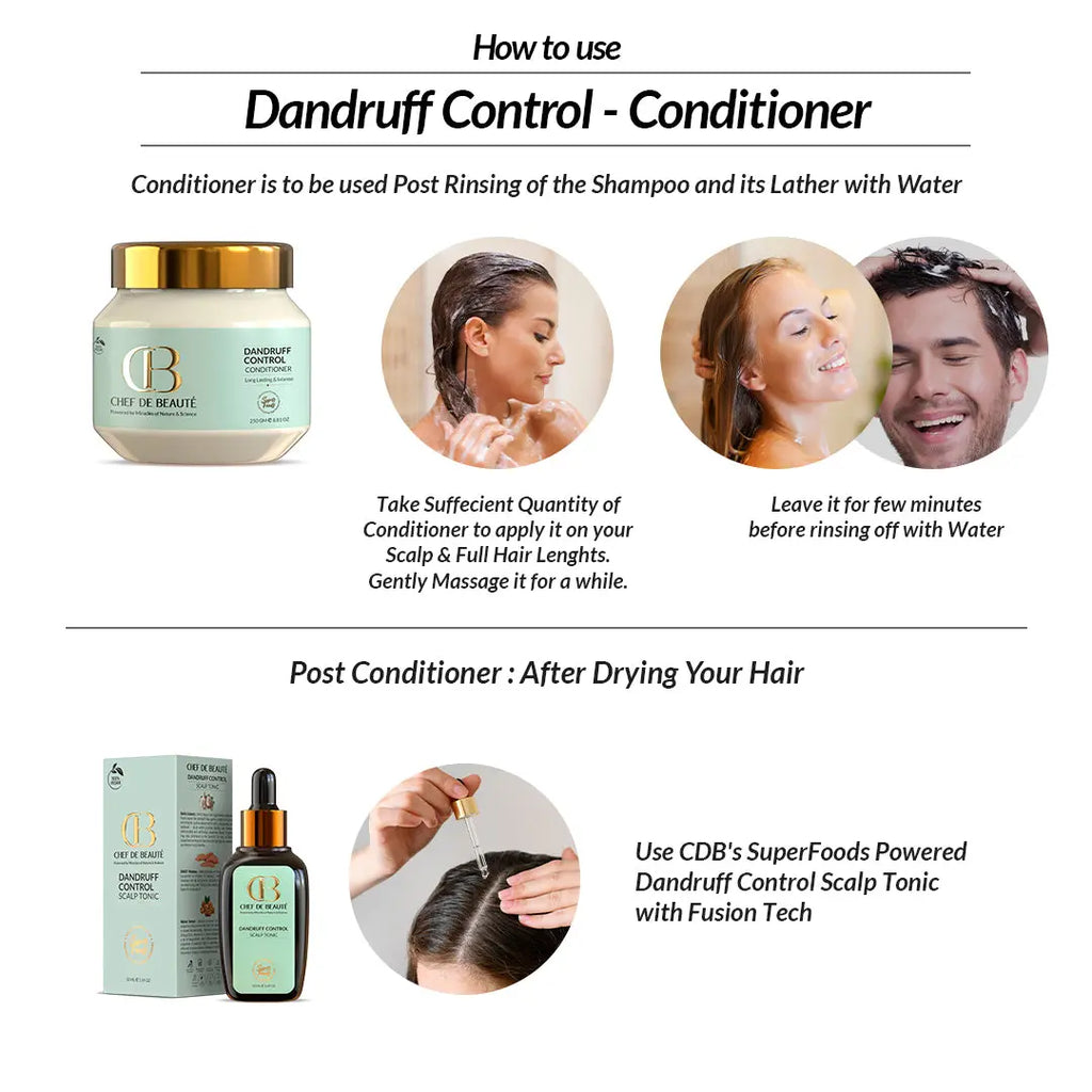CDB's SuperFoods Powered Anti Dandruff Conditioner with FusionTech CHEF DE BEAUTE