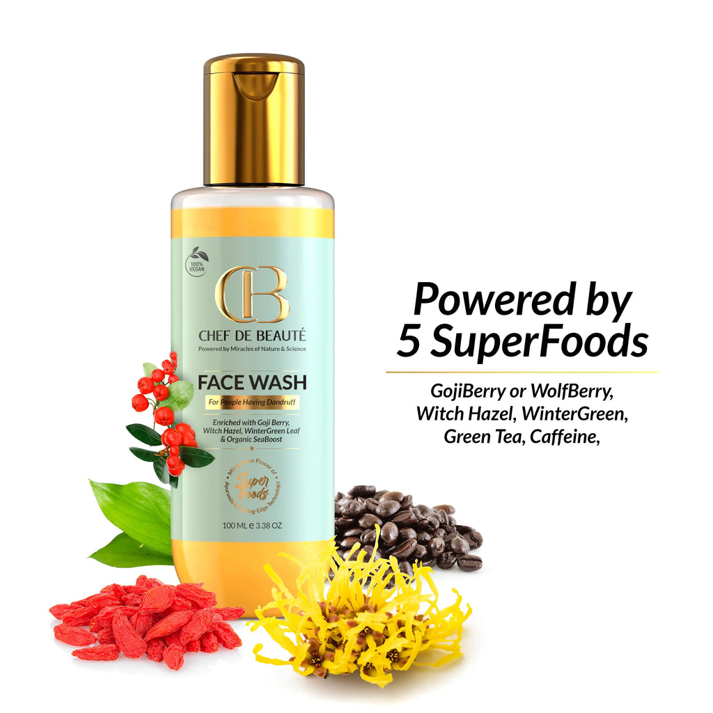 CDB's SuperFoods Powered Face Wash For People Having Dandruff with FusionTech CHEF DE BEAUTÉ