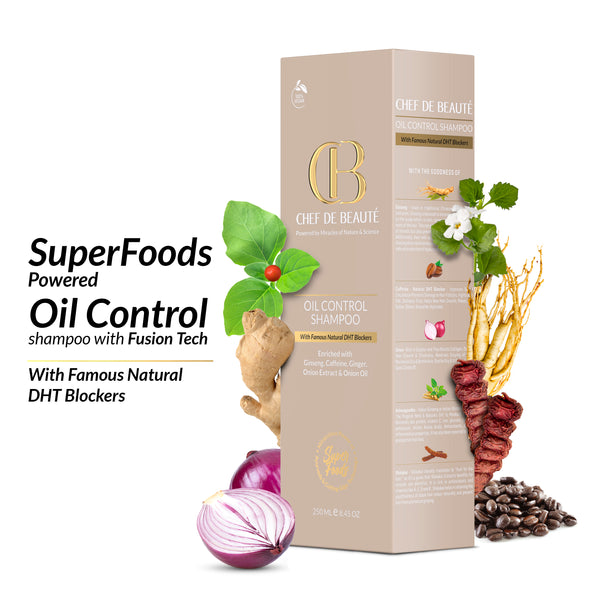 CDB's Oil Control & DHT Blocker Shampoo Powered by SuperFoods & FusionTech - 250 ML